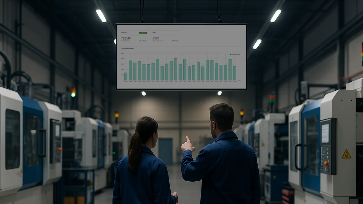 Dashboard in a production hall
